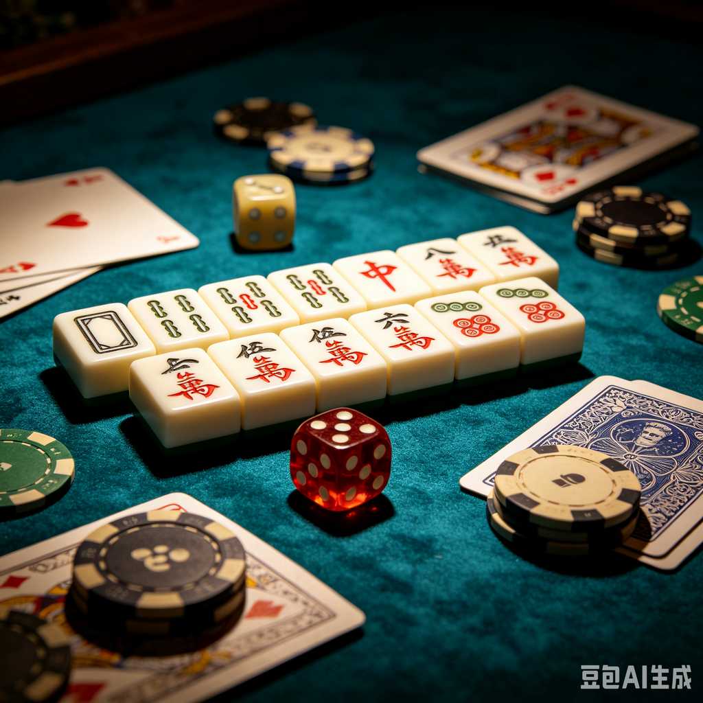 retro text mahjong tiles